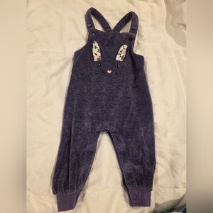 George Purple Kids Overalls with Bunny Design